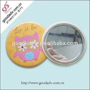 Wholesale beautiful pocket round mirror tin mini mirror gifts