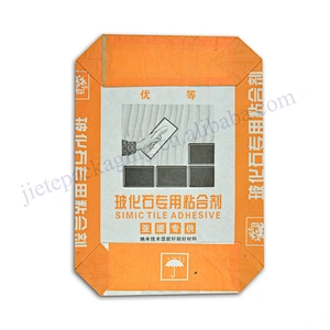 25kg Empty multilayer kraft paper with pe lining cement bag for dry mortar,tile adhesive,wall putty powder