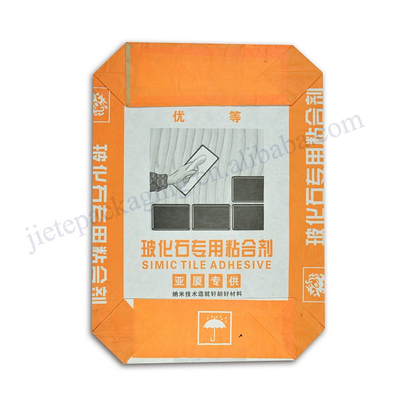 25kg Empty multilayer kraft paper with pe lining cement bag for dry mortar,tile adhesive,wall putty powder