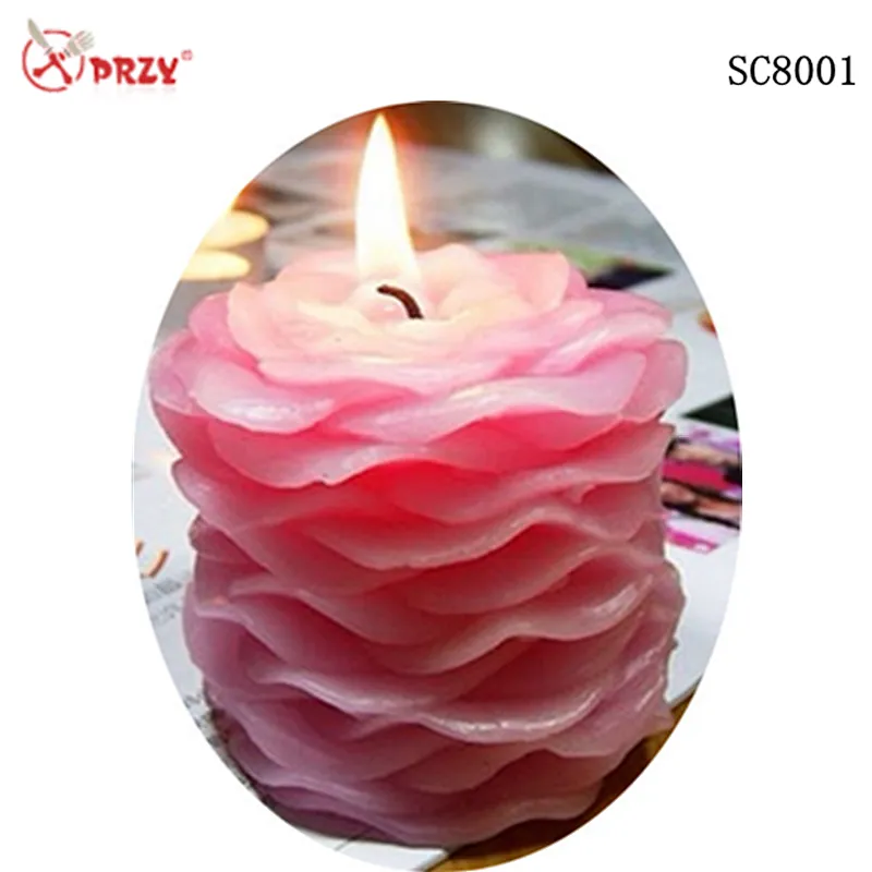 PRZY silicone Soap mould DIY Candle making Molds 3D silicone candle Mold for Cake Decoration