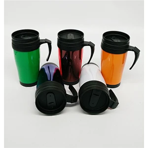 Factory Personalized Eco-friendly 16oz Custom Double Wall Plastic Thermal Coffee Tumbler Mug With Handle