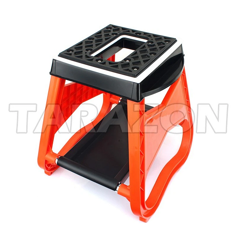Race stand repairing stand with a tray for motocross