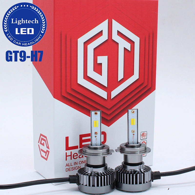 ERROR FREE GT9 Lightech Led Headlight CANBUS EMC 60W 8000LM H7 H11 HB3 9005 H1 3 Color All in One LED Headlight