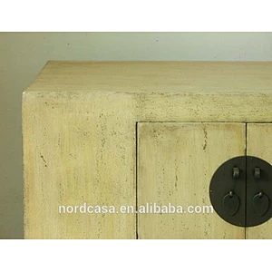 chinese antique reproduction furniture 3 drawer 4 door rustic natural cabinet