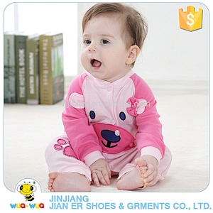 Pink color baby girls winter long sleeve romper set