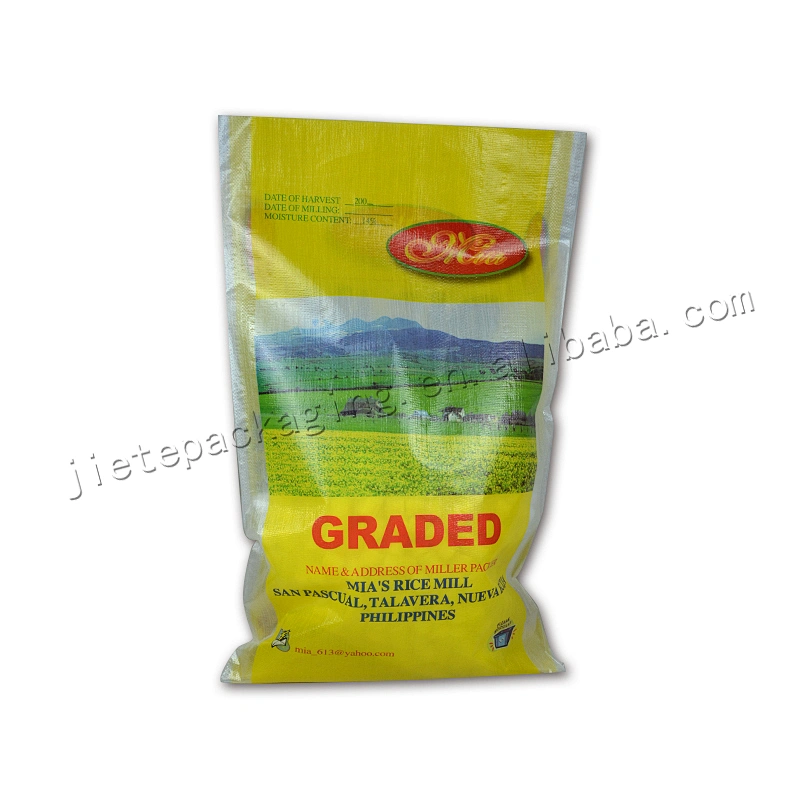 High quality 100% transparent pp woven 25kg rice packing bag