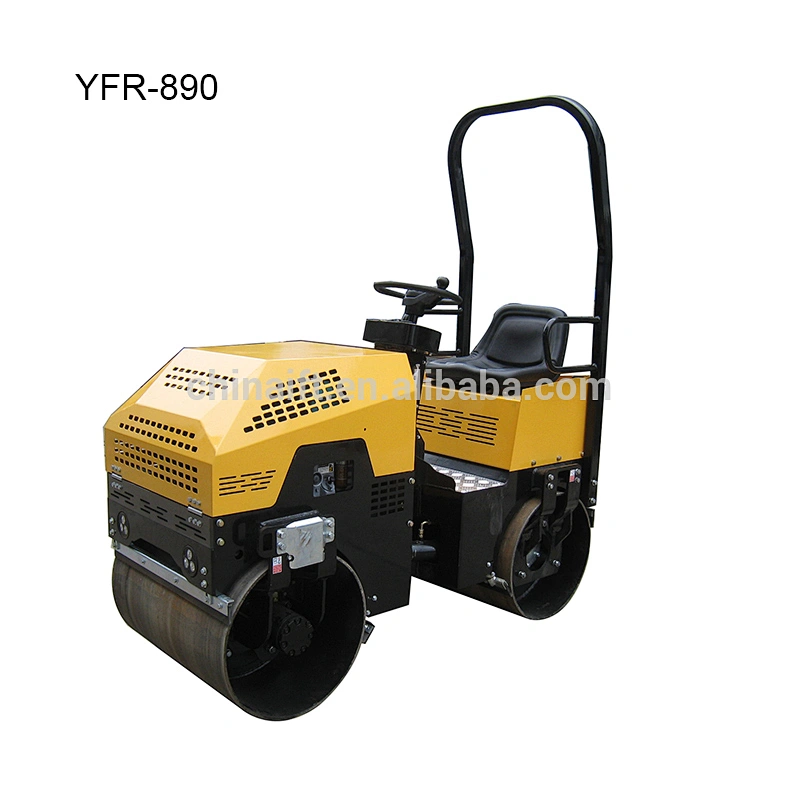 Diesel Small Tandem Drum 1000kg Vibratory Road Roller YFR-890
