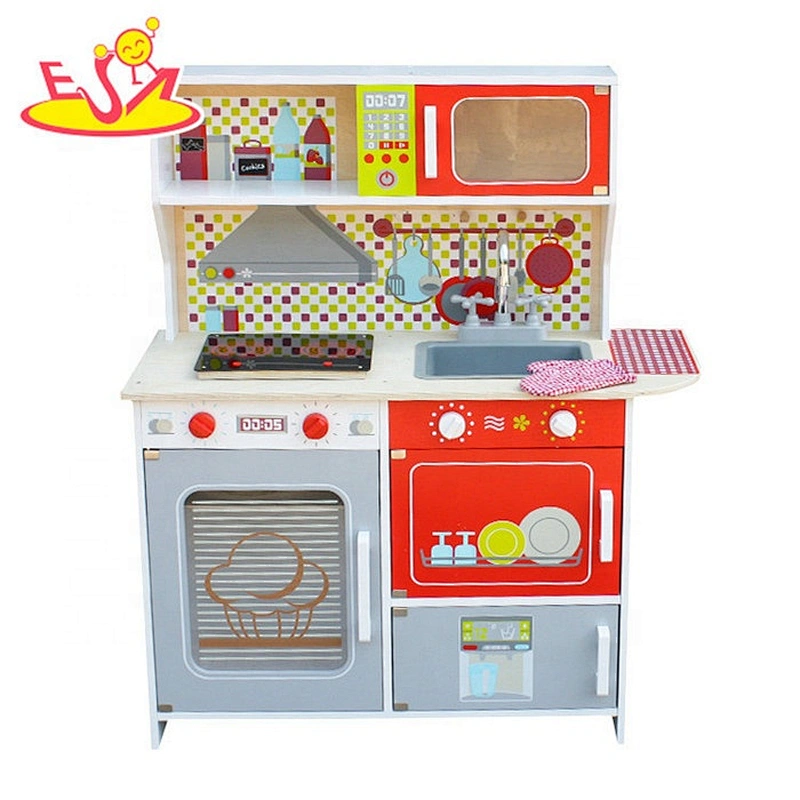 2019 New arrival child wooden toy kitchen set for pretend W10C386