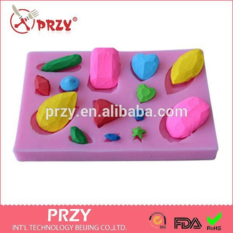 Diamond silicone mold for cake decoration