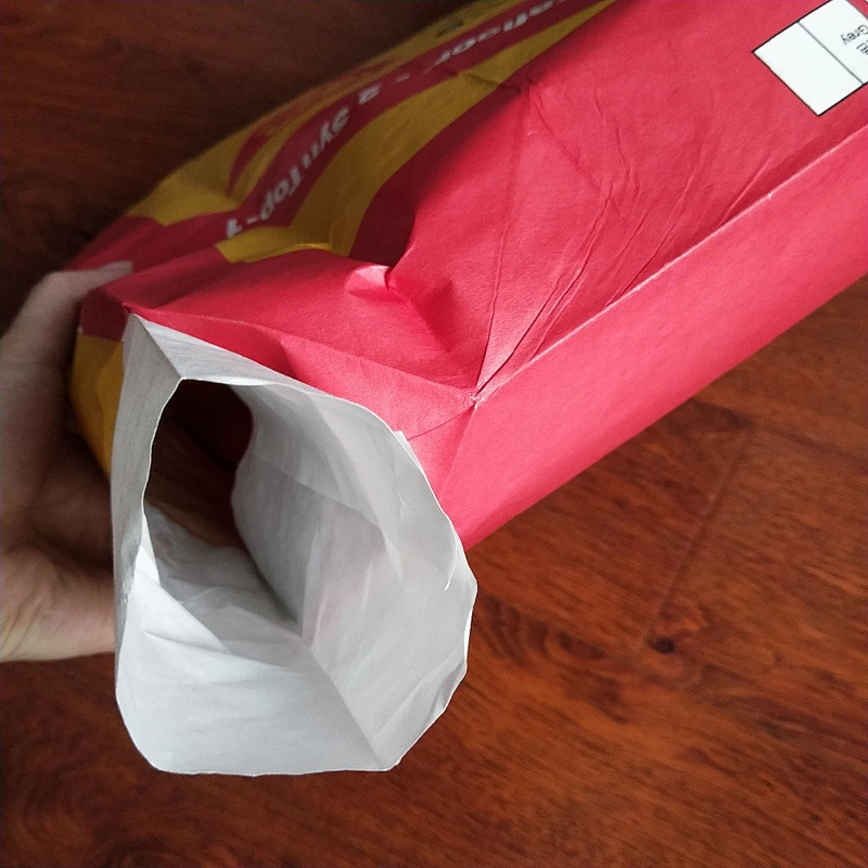 kraft paper valve bag for tile adhesive putty powder cement packaging bag