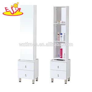 wholesale modern wooden stand up big mirrors with cabinet W08H087