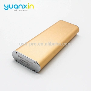 8000mAh Color Silver Red Blue Green Material Metal With LED lights Power Bank