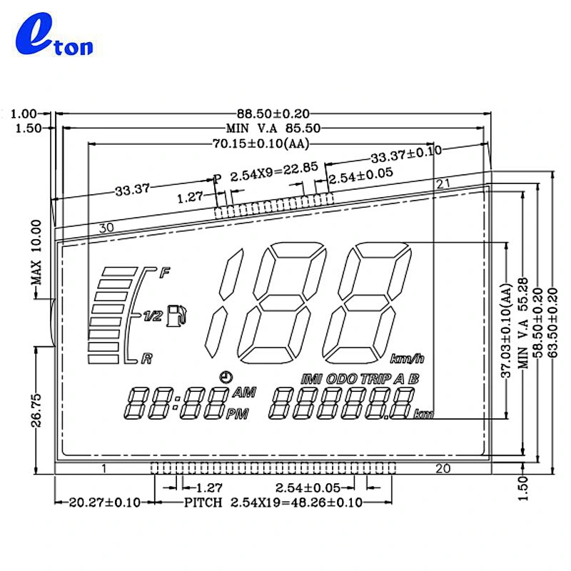 Custom Transmissive Negative LCD Display Module