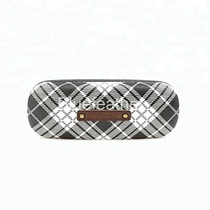 Black White Striped Pane Digital Printing Eyeglasses Case for Men