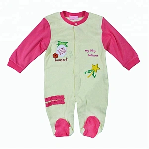Fashion hot selling 2018 amazon baby clothes manufacturer 0-2 years baby new born clothes baby rompers factory