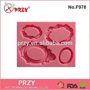 Mirror shape silicone fondant Molds