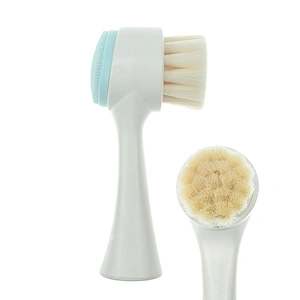 Double head makeup face cleaning tools silicone face cleanser and massager brush