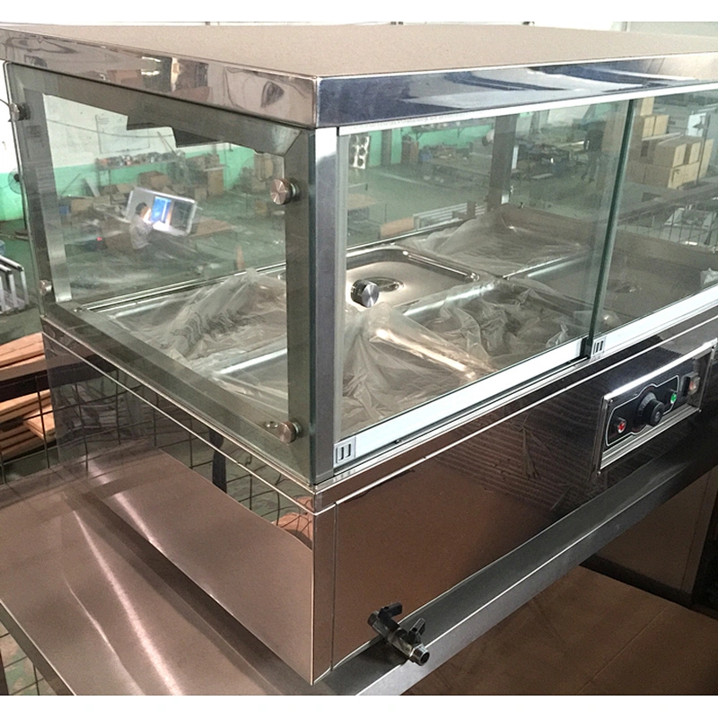 Electric commercial stainless steel hot food warmer set buffet server (hot case) for sale