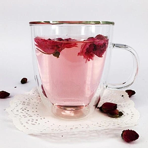 2018 High-End  200 ML Double Wall Glass Cup Transparency Coffee Mug With Customized Logo