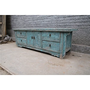 Chinese antique lacquer solid wood TV cabinet