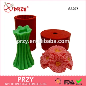 S3297 No bows gerberas flower custom silicone soap molds, flower gerberas soap mold silicone