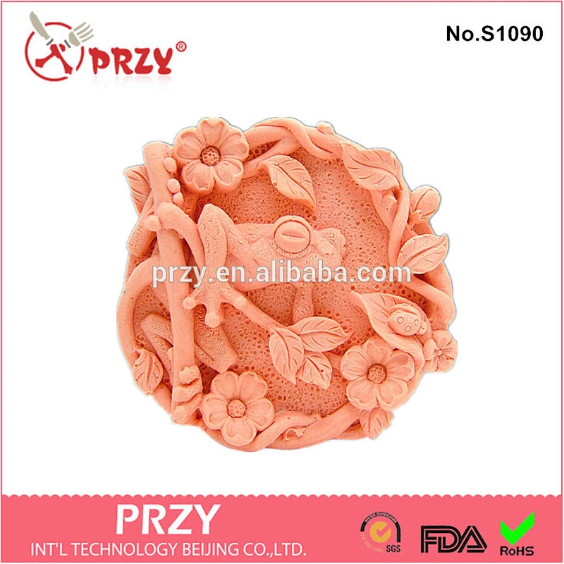 Hot sale decorative silicone soap mold /Frog in Waiting soap mold design