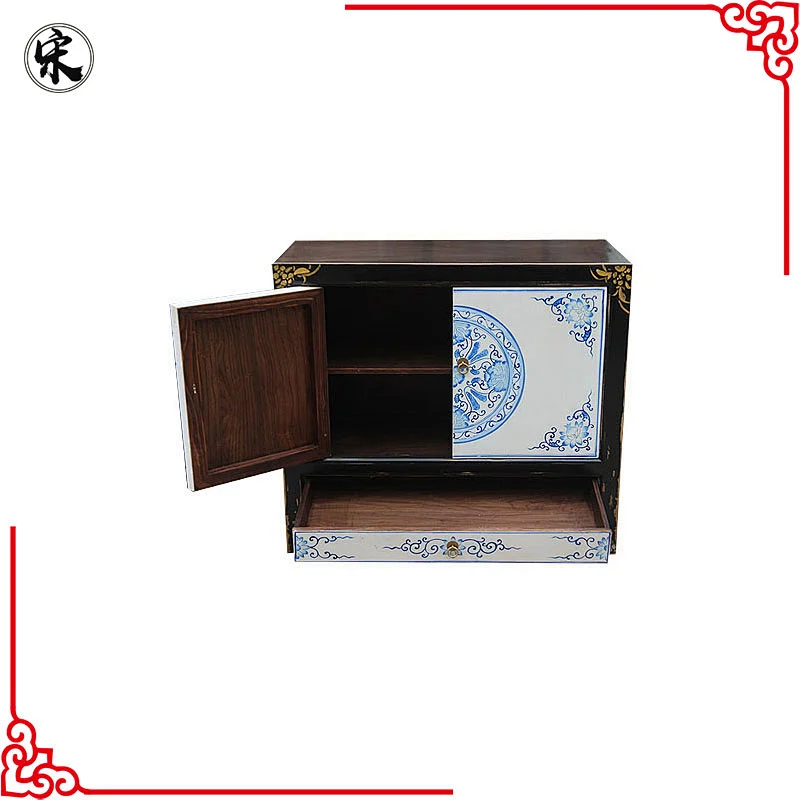 chinese antique solid wood pine painted furniture in stores