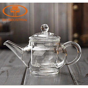 Customized Logo 450 ml unbreakable Borosilicate Glass Water Bottle Water Kettle with Lid