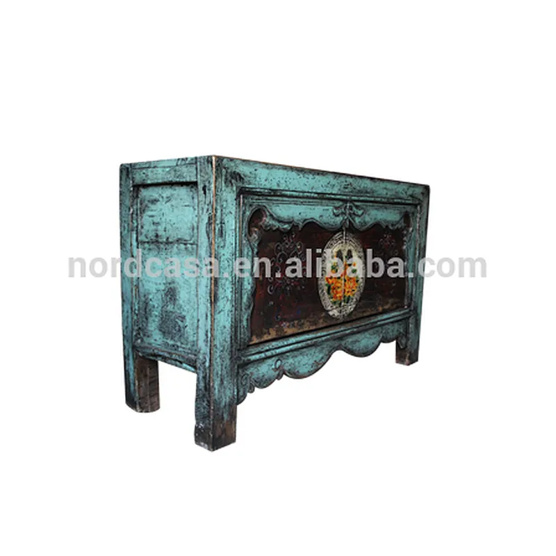 Chinese antique reproduction hand painted living room cabinet