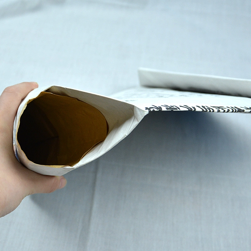 Wholesale kraft paper valve square bottom bag used for putty powder cement 20kg