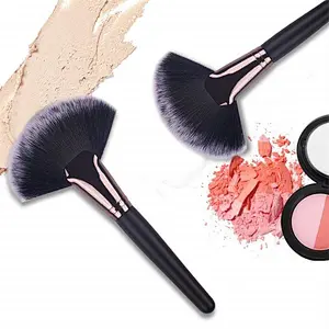 Wholesale makeup tools custom logo makeup fan powder blush contour brush
