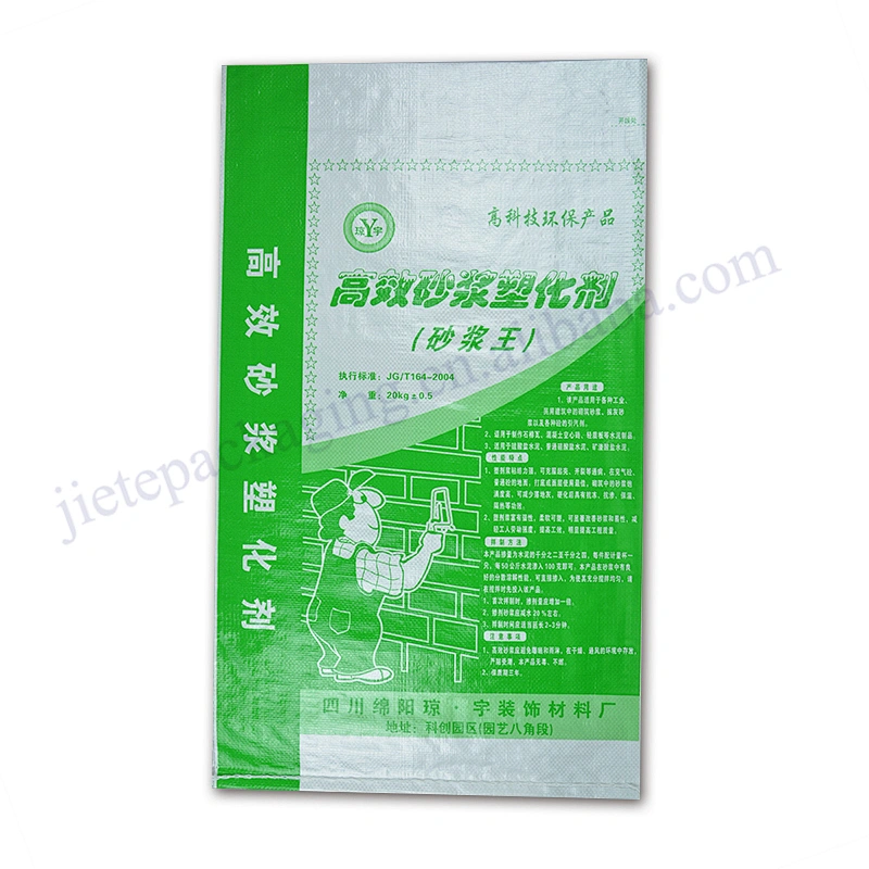 High quality 20kg plastic pp woven cement bag for mortar,plaster,adhesive and asphalt