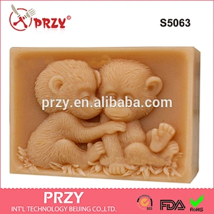 S5063 monkey silicone soap mold silicone molds for soap handmade monkey molds