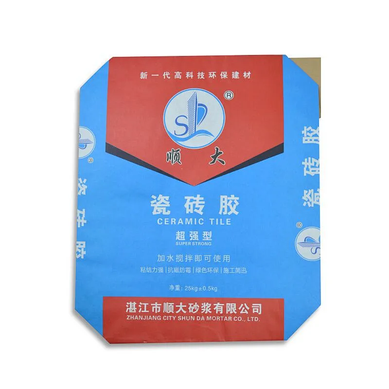 Custom 25kg kraft paper bag for ceramic tile use