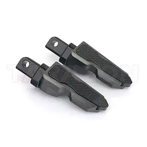 Aftermarket knurled motorcycle passenger foot pegs