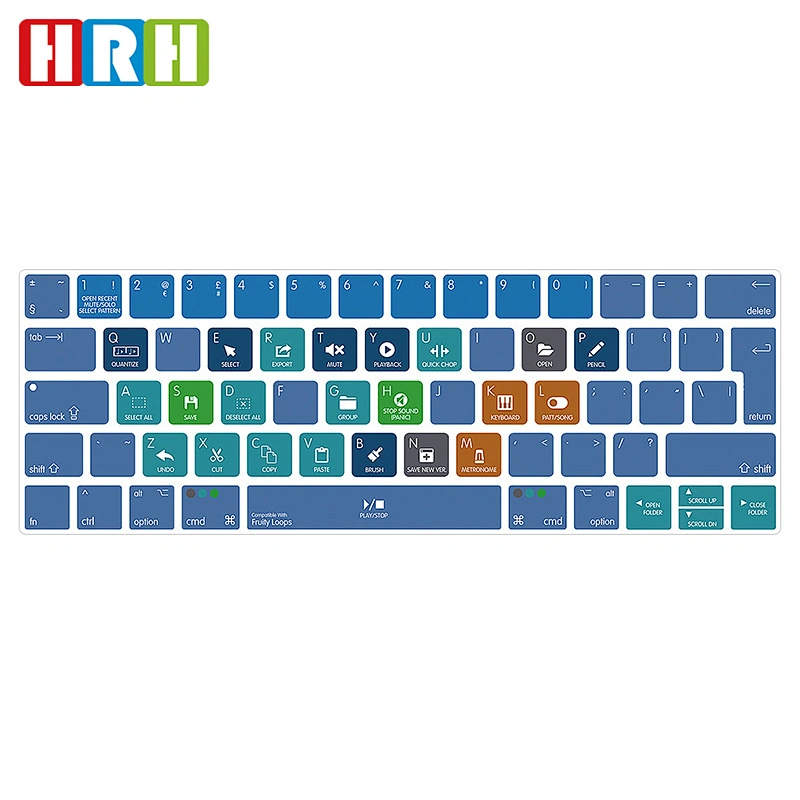Ali baba Stock FL Studio Fruity Loops Clear Universal Laptop TPU Keyboard Cover Skin Silicone Protector for MacBook Touch Bar