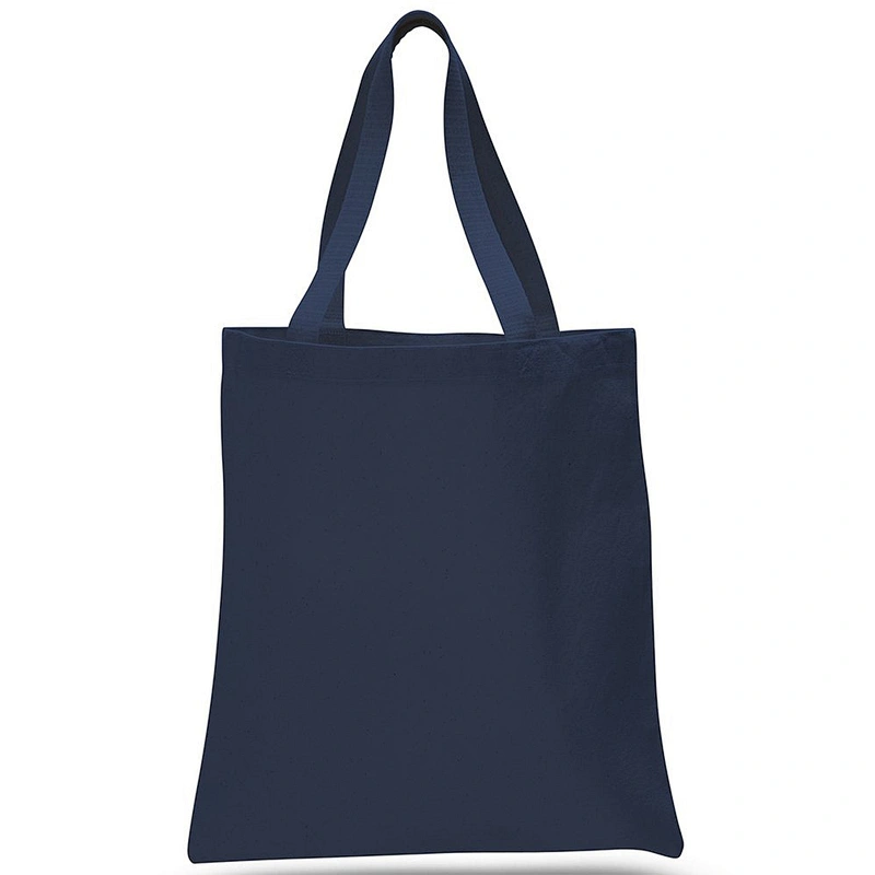 2019 Customise Personalized Natural Cotton Canvas Tote Bag With Outside Pockets