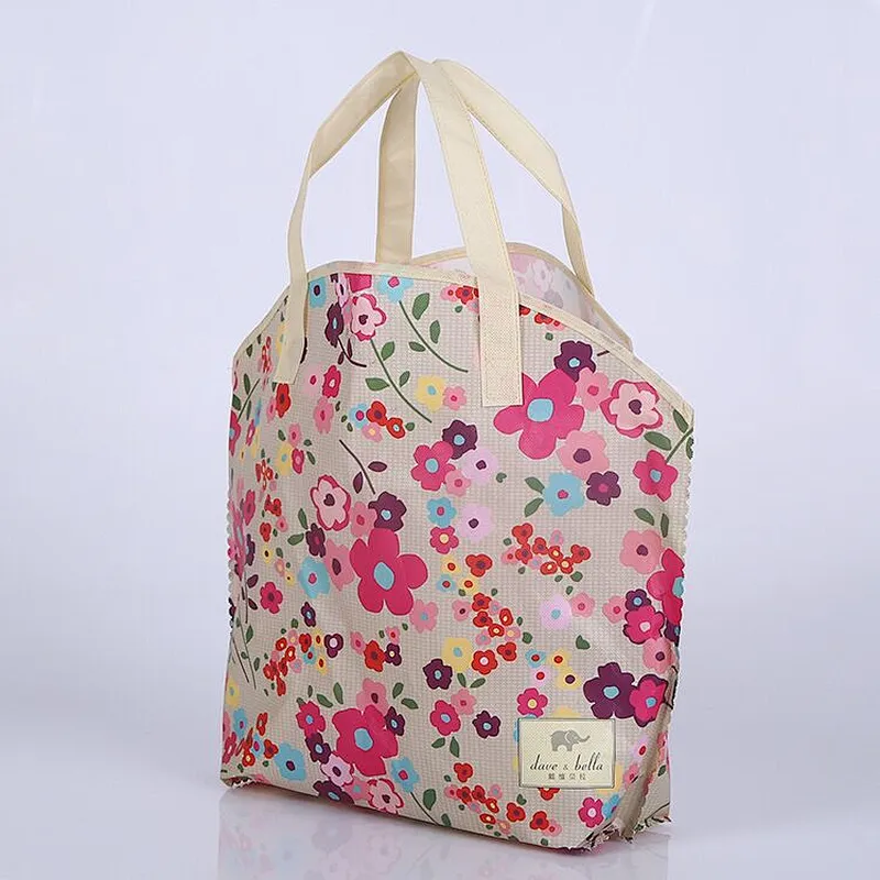 Custom printed non-woven shopping bags for shopping with handle