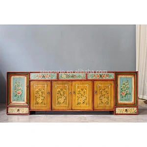 wholesale furniture china Chinese antique furniture painted tv cabinet & stand for living room