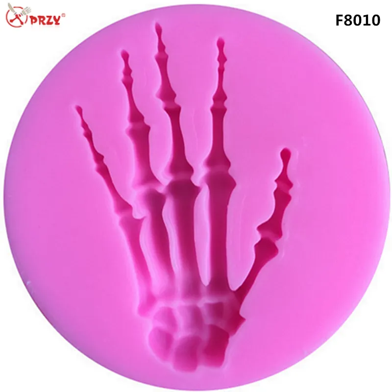 Horrorable Style Silicone Halloween Skull Hand Molds Fondant Silicone Soap Mould DIY Cake Decoration Mold
