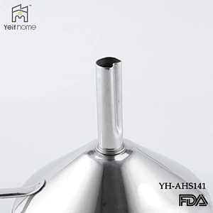 Food grade Kitchen Tool stainless steel oil funnel