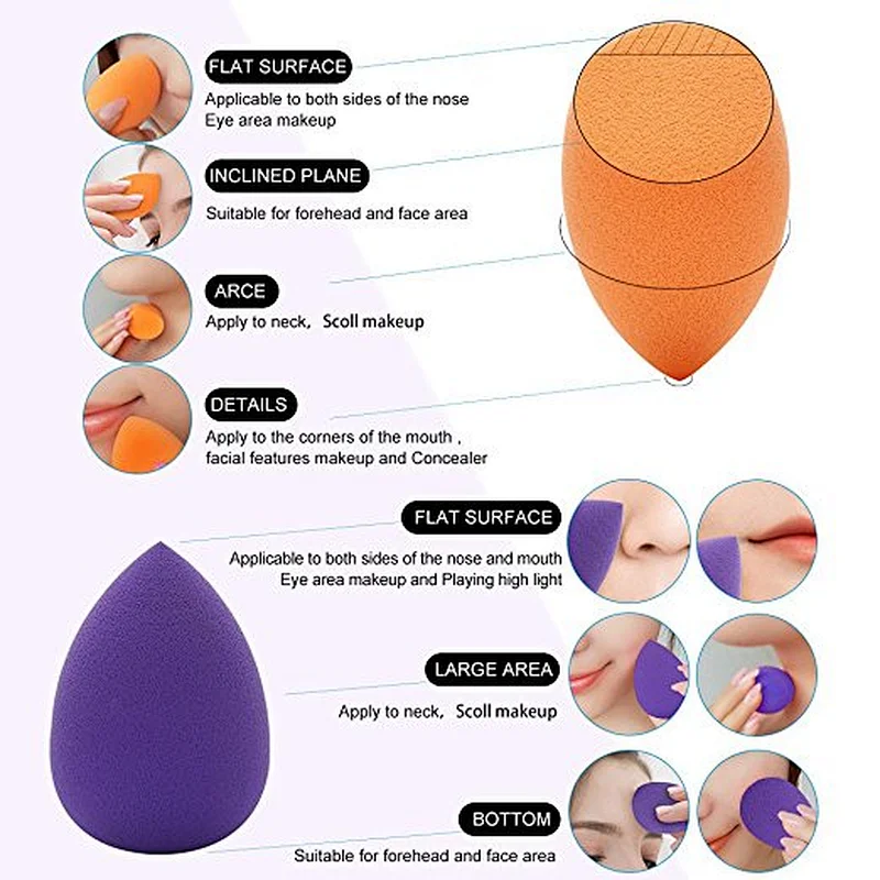 Audit factory of private label latex free makeup sponge brush set