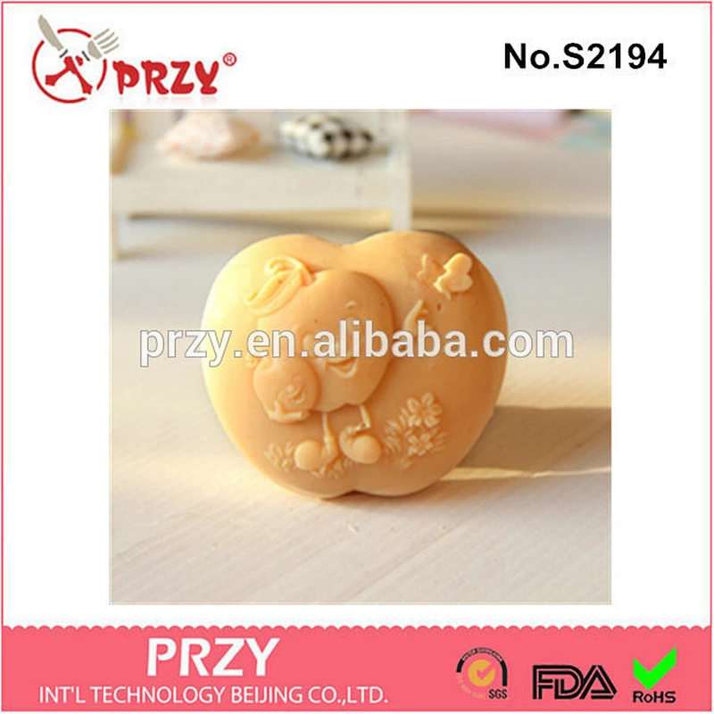DIY handmade apple silicone molds for soap making