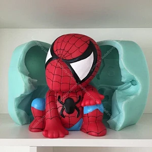 Superman Spider molds Cartoon Mousse mold 3D soap mould Silicone Candle Molds