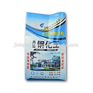 20kg putty powder, cement white color pp woven packaging bag with gravure printing