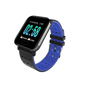 Hot Large Color Screen Heart Rate Blood Pressure Fitness Tracker waterproof Watch Bracelet