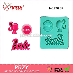 F3265 Girl profile mold, Make up cosmetics mold, Sugarcraft Cake Decorating Fondant fimo mould