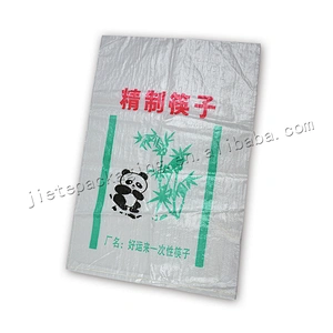 Supply professional white plastic pp woven bag for chopsticks packaging
