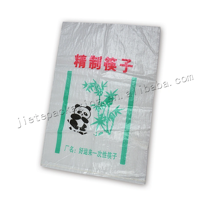Supply professional white plastic pp woven bag for chopsticks packaging