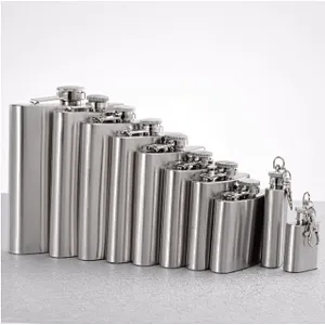 Novelty Outdoor Portable 7 Oz Beer Flask Whisky Wine Stainless Steel Bottle